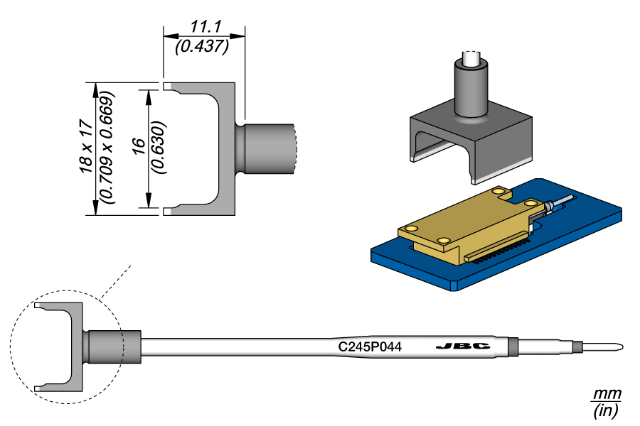 C245P044 - Fiber Coupled Chip Cartridge 17 x 16